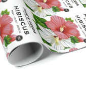 Hibiskus Vintages Saatgut Geschenkpapier (Rolleneckpunkt)