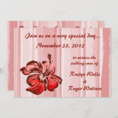 Hibiskus von Aquarellen Einladung (Vorne/Hinten)