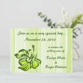 Hibiskus von Aquarellen Einladung (Stehend Vorderseite)