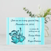 Hibiskus von Aquarellen Einladung (Stehend Vorderseite)