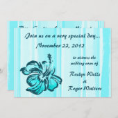 Hibiskus von Aquarellen Einladung (Vorne/Hinten)