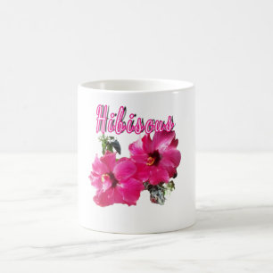 Hibiskus-Wanduhr quadratisch Kaffeetasse