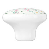 Hibiskus Wasserfarbene botanische Blüte Nahtlos Keramikknauf (Seitenansicht)