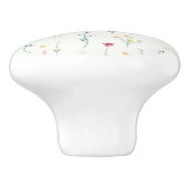 Hibiskus Wasserfarbene botanische Blüte Nahtlos Keramikknauf (Seitenansicht)