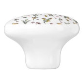 Hibiskus Wasserfarbene botanische Blüte Nahtlos Keramikknauf (Seitenansicht)