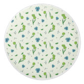 Hibiskus Wasserfarbene botanische Blüte Nahtlos Keramikknauf (Vorderseite)