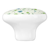 Hibiskus Wasserfarbene botanische Blüte Nahtlos Keramikknauf (Seitenansicht)