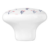 Hibiskus Wasserfarbene botanische Blüte Nahtlos Keramikknauf (Seitenansicht)