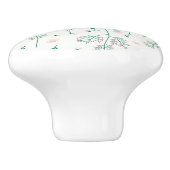 Hibiskus Wasserfarbene botanische Blüte Nahtlos Keramikknauf (Seitenansicht)