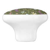 Hibiskus Wasserfarbene botanische Blüte Nahtlos Keramikknauf (Seitenansicht)