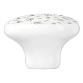 Hibiskus Wasserfarbene botanische Blüte Nahtlos Keramikknauf (Seitenansicht)