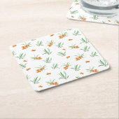 Hibiskus Wasserfarbene botanische Blüte Nahtlos Rechteckiger Pappuntersetzer (angewinkelt)