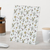 Hibiskus Wasserfarbene botanische Blüte Nahtlos Sockelschild (In SItu)