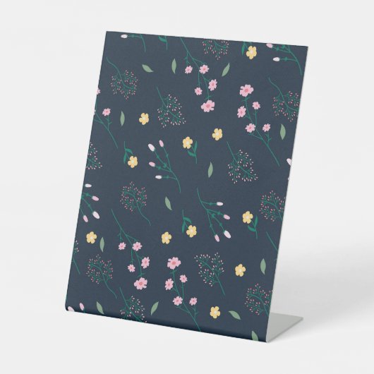 Hibiskus Wasserfarbene botanische Blüte Nahtlos Sockelschild (Vorderseite)