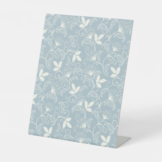 Hibiskus Wasserfarbene botanische Blüte Nahtlos Sockelschild (Vorderseite)