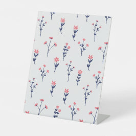 Hibiskus Wasserfarbene botanische Blüte Nahtlos Sockelschild