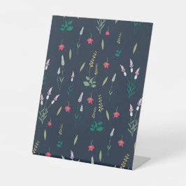 Hibiskus Wasserfarbene botanische Blüte Nahtlos Sockelschild