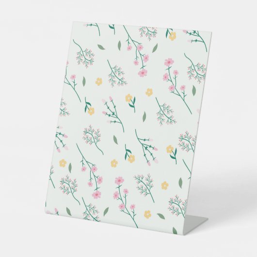 Hibiskus Wasserfarbene botanische Blüte Nahtlos Sockelschild (Vorderseite)