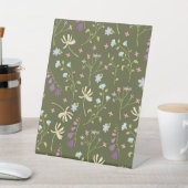 Hibiskus Wasserfarbene botanische Blüte Nahtlos Sockelschild (In SItu)