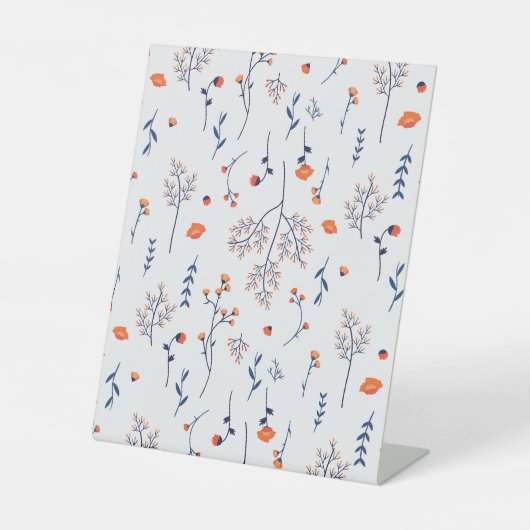 Hibiskus Wasserfarbene botanische Blüte Nahtlos Sockelschild (Vorderseite)