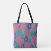 Hibiskus Wasserfarbenflasche Tasche (Rückseite)