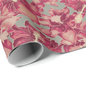 Hibiskus, Weihnachten im hawaiianischen Stil Geschenkpapier (Rolleneckpunkt)