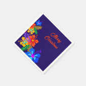 Hibiskus Weihnachten Luau Party Napkins Serviette (Ecke)
