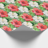 Hibiskus Wrapping Paper Roll Geschenkpapier (Ecke)