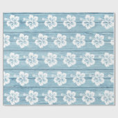 Hibiskus Wrapping Papier Driftwood Beach. Geschenkpapier (Flach)