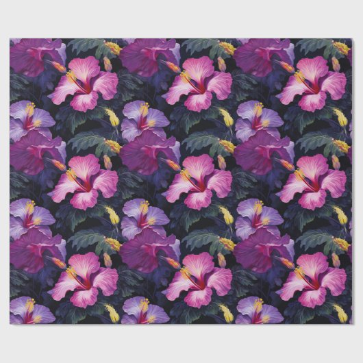 Hibiskus-Wrapping-Papier Geschenkpapier (Flach)
