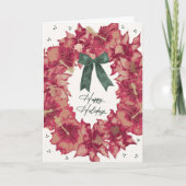 Hibiskus Wreath Grußkarte Feiertagskarte (Vorderseite)