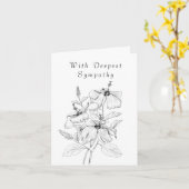 Hibiskus zeichne, an Sie zu denken, Sympathiekarte Karte (Gelbe Blume)