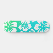 Hibiskus zu Blue Green Skateboard (Horizontal)