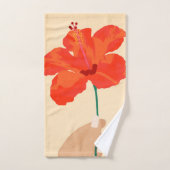 Hibiskus Zuneigung Badhandtuch Set (Handtuch)