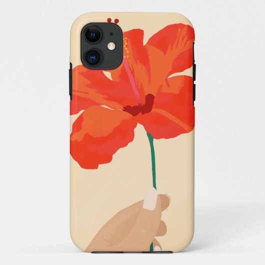 Hibiskus Zuneigung Case-Mate iPhone Hülle (Rückseite)