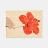 Hibiskus Zuneigung Fleecedecke (Vorderseite (Horizontal))