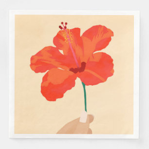 Hibiskus Zuneigung Serviette