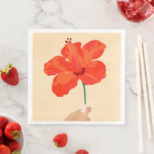Hibiskus Zuneigung Serviette (Beispiel)