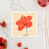 Hibiskus Zuneigung Serviette (Beispiel)