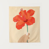 Hibiskus Zuneigung Wandteppich (Vorderseite)