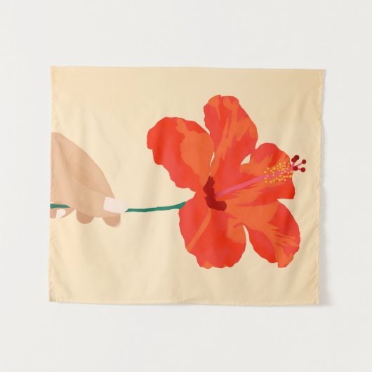 Hibiskus Zuneigung Wandteppich (Vorderseite (Horizontal))