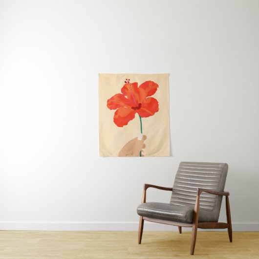 Hibiskus Zuneigung Wandteppich (Beispiel)