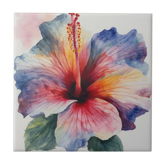 Hibiskusblüte Fliese (Vorderseite)