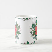 Hibiskusblüte, florale Botanik Kaffeetasse (Mittel)