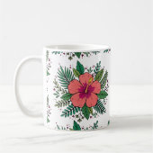 Hibiskusblüte, florale Botanik Kaffeetasse (Links)