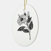 Hibiskusblüte III Keramik Ornament (Links)