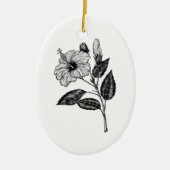 Hibiskusblüte III Keramik Ornament (Vorne)