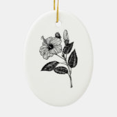 Hibiskusblüte III Keramik Ornament (Hinten)