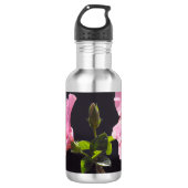 Hibiskusblüte im Profil Edelstahlflasche (Vorderseite)