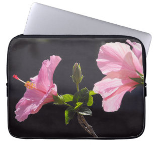 Hibiskusblüte im Profil Laptopschutzhülle